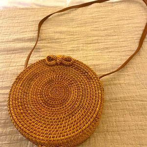 Rattan Circular Purse